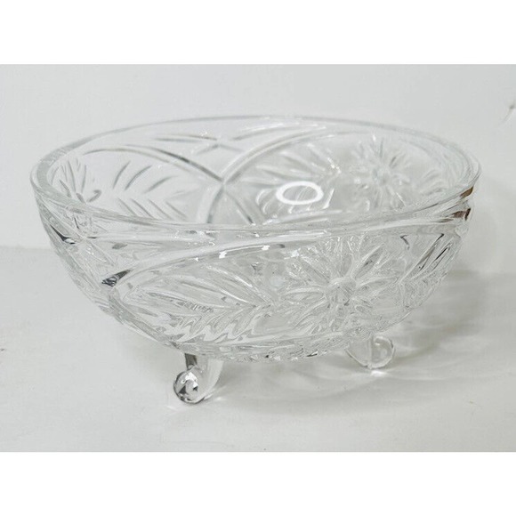 Vtg Footed Clear Crystal Glass 10" Pedestal Candy Bowl Dish with Steeple Lid - Picture 6 of 9